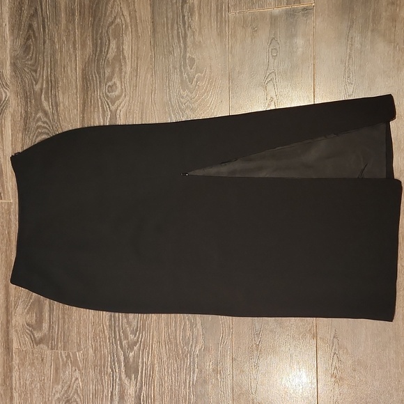 ❤️ CACHE VINTAGE BLACK MAXI SKIRT WITH ADJUSTABLE SLIT, 2 - Picture 1 of 8